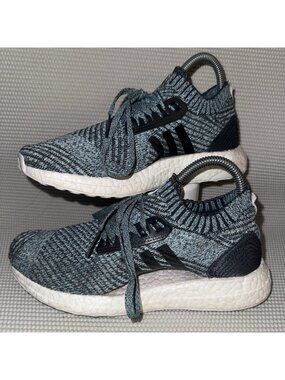 Adidas UltraBoost X Parley Carbon Blue Running Comfort Gym Shoes Women’s Sz 5.5